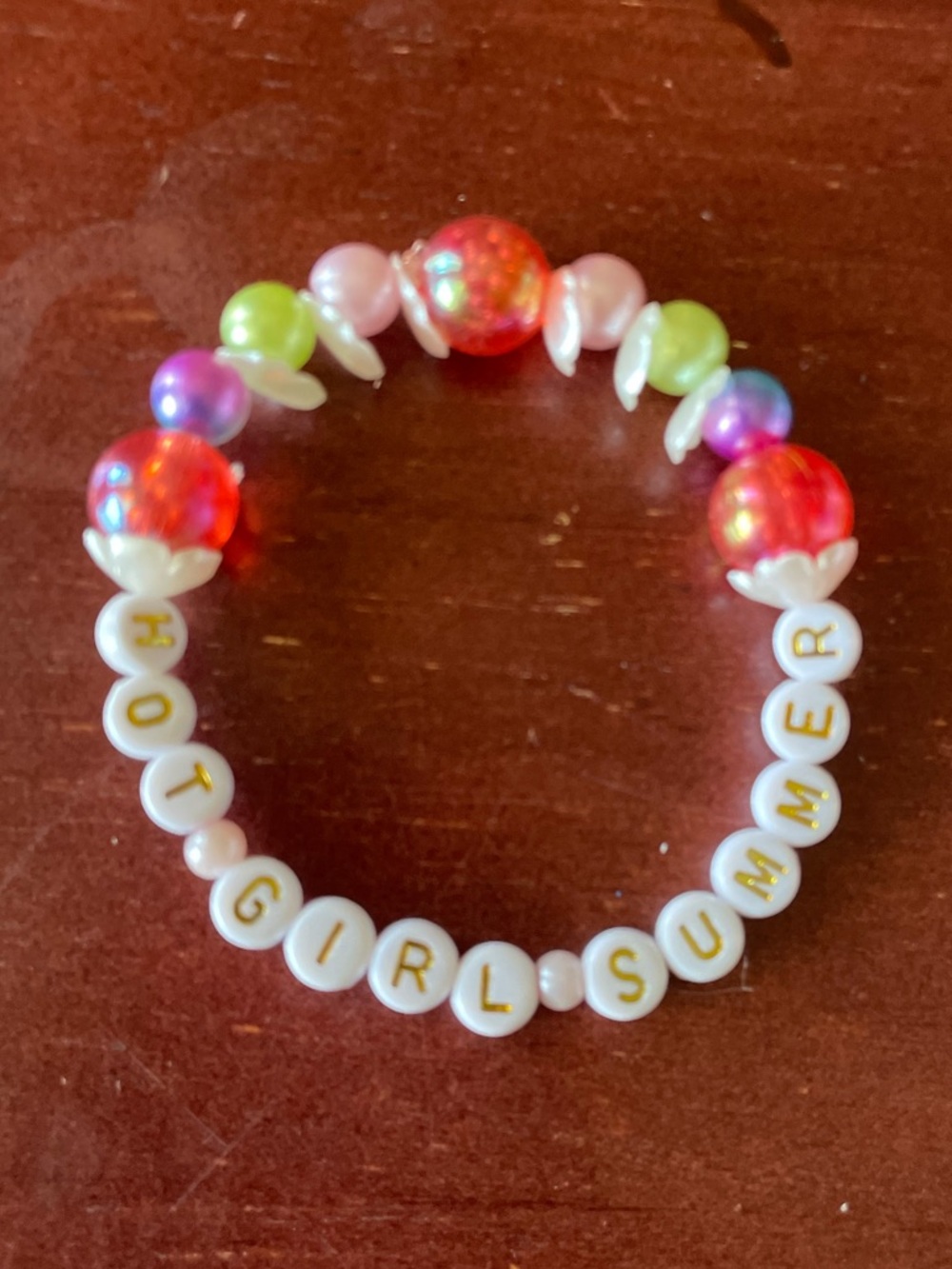 Hot Girl Summer Beaded Bracelet - Multicolor
